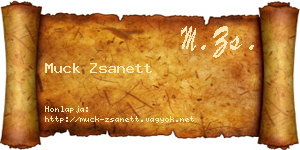 Muck Zsanett névjegykártya