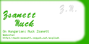 zsanett muck business card